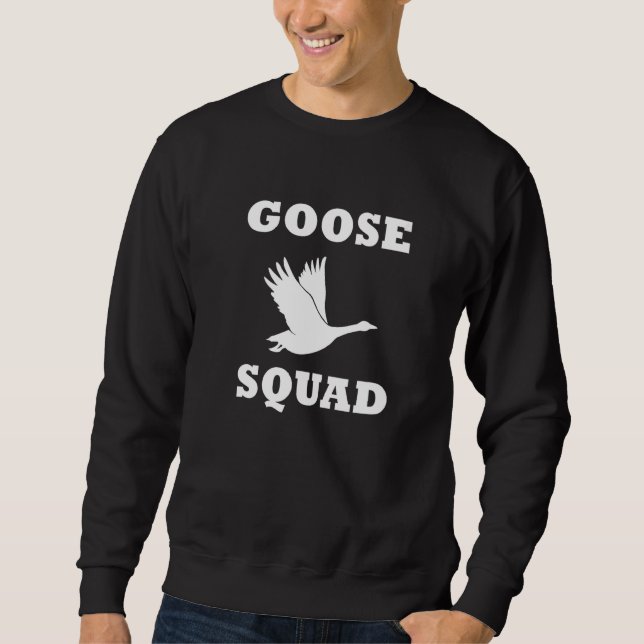 Goose Squad Cute Geese Wildlife Birds Premium Sweatshirt (Front)