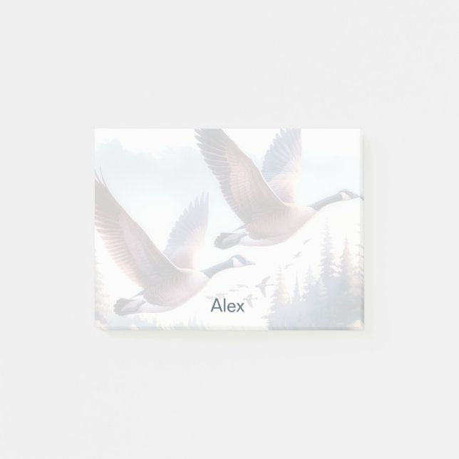 Goose Sticky Notes, Personalized Geese  Post-it Notes (Front)