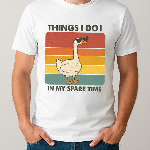 Goose Vintage Style Things I Do in My Spare Time T-Shirt