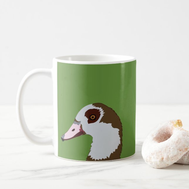 Goose Waterfowl Bird  Coffee Mug (With Donut)