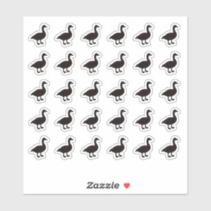 Goose Wedding Place Card Food Meal Menu Choice Sticker