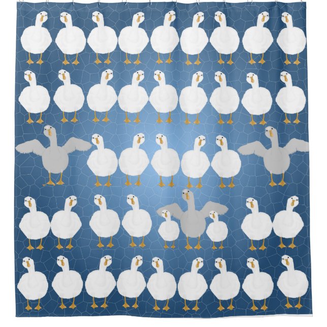 Goose Who Shower Curtain (Front)