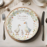 Goose Wildflower Boho Baby Shower Paper Plates<br><div class="desc">Goose Wildflower Boho Baby Shower Paper Plates. Matching items available.</div>