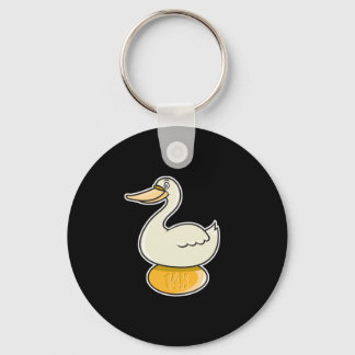 goose with golden egg keychain
