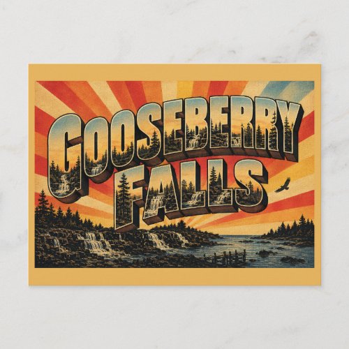 Gooseberry Falls Minnesota Waterfall Lake Superior Postcard