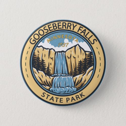 Gooseberry Falls State Park Minnesota Badge Button