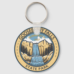 Gooseberry Falls State Park Minnesota Badge Keychain