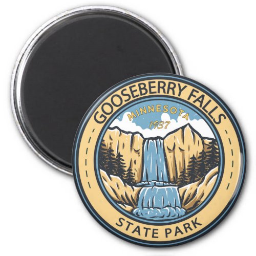 Gooseberry Falls State Park Minnesota Badge Magnet