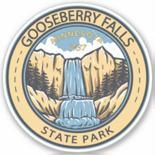 Gooseberry Falls State Park Minnesota Badge Sticker