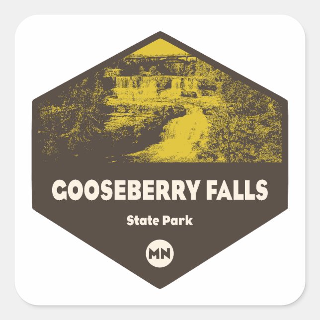 Gooseberry Falls State Park Minnesota Square Sticker (Front)