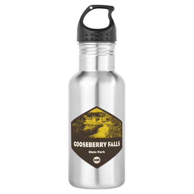 Gooseberry Falls State Park Minnesota Stainless Steel Water Bottle (Front)
