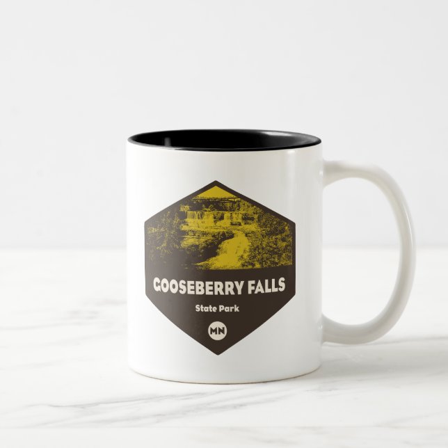 Gooseberry Falls State Park Minnesota Two-Tone Coffee Mug (Right)
