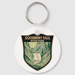 Gooseberry Falls State Park Minnesota Vintage Keychain