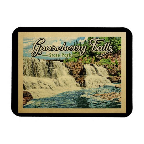 Gooseberry Falls State Park Vintage Travel Magnet