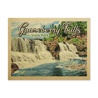 Gooseberry Falls State Park Vintage Travel Postcard