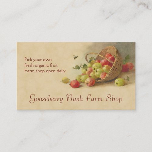 Gooseberry fruit sales business card