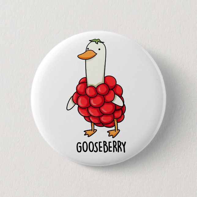 Gooseberry Funny Berry Pun  Button (Front)