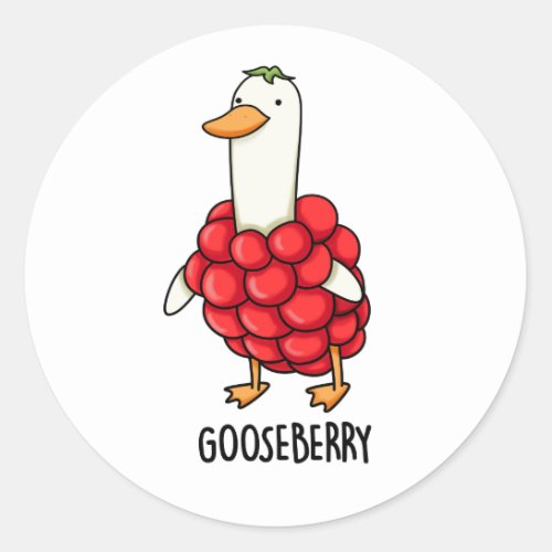 Gooseberry Funny Berry Pun  Classic Round Sticker