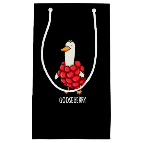 Gooseberry Funny Berry Pun Dark BG Small Gift Bag