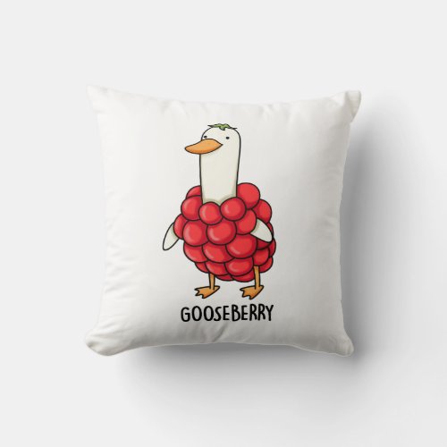 Gooseberry Funny Berry Pun  Throw Pillow