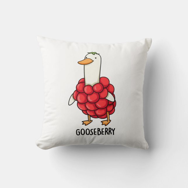 Gooseberry Funny Berry Pun  Throw Pillow (Front)