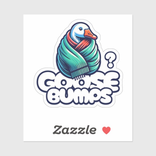 Goosebumps Funny Goose  Sticker (Sheet)