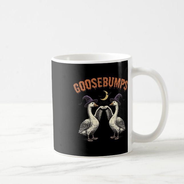 Goosebumps Funny Witch Goose Bumps Puns Halloween  Coffee Mug (Right)