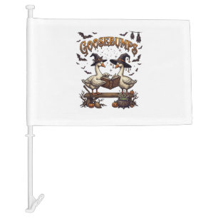 Goosebumps Halloween Geese Witch Hats Magic Book_1 Car Flag