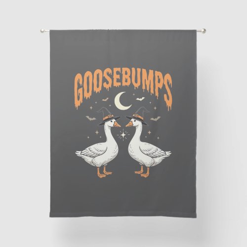 Goosebumps Halloween Witch Geese Vector Design Sheer Curtains