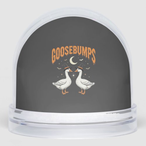 Goosebumps Halloween Witch Geese Vector Design Snow Globe