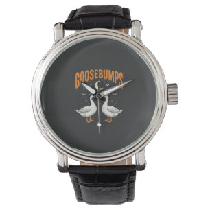 Goosebumps Halloween Witch Geese Vector Design Watch