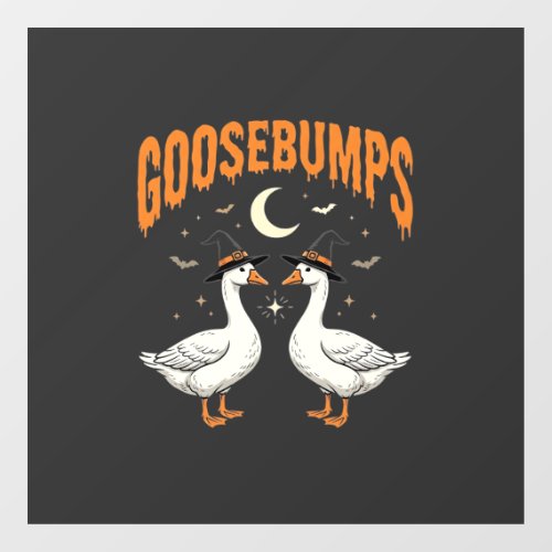 Goosebumps Halloween Witch Geese Vector Design Window Cling