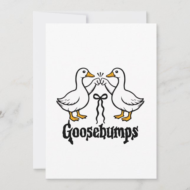 Goosebumps Silly Goose Funny Best Friends  Invitation (Front)