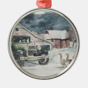 Goosed Again Metal Ornament