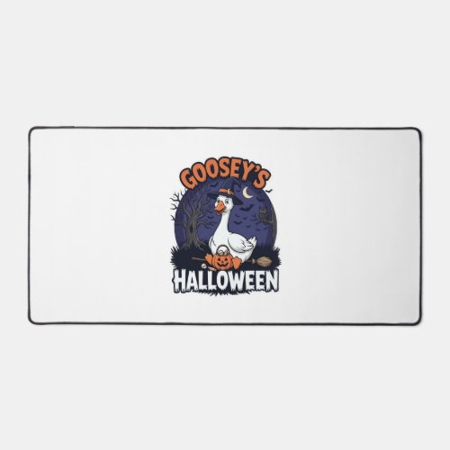 Gooseys Halloween Goose Witch Hat Pumpkin_1 Desk Mat