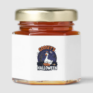 Gooseys Halloween Goose Witch Hat Pumpkin_1 Honey Jar Favors