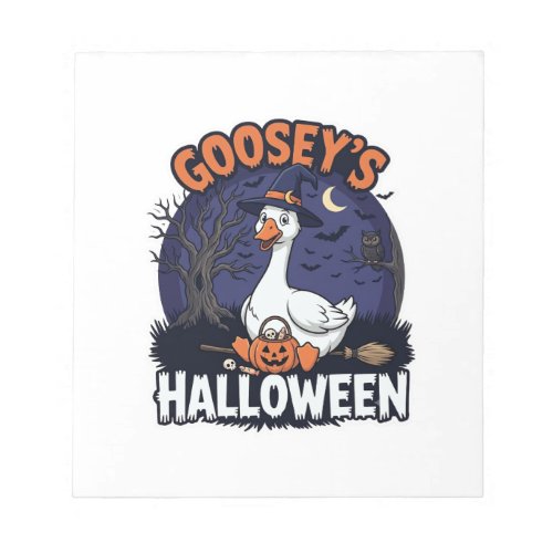Gooseys Halloween Goose Witch Hat Pumpkin_1 Notepad