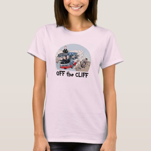 GOP Bus headed off the cliff T_Shirt