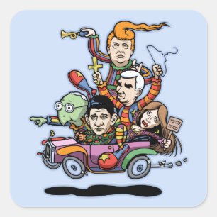 GOP Clown Car '16 Square Sticker