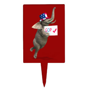 GOP Elephant Cake Topper