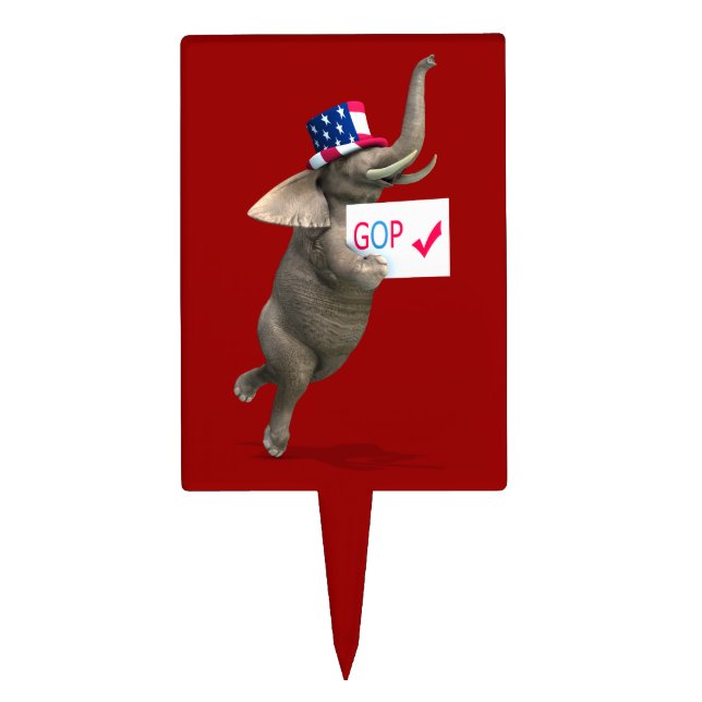 GOP Elephant Cake Topper (Front)
