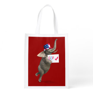 GOP Elephant Grocery Bag