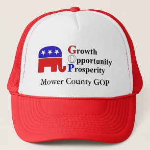 GOP Elephant Growth Opportunity Prosperity Trucker Trucker Hat