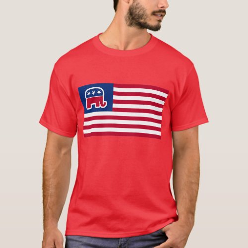 GOP Elephant Logo Flag T_Shirt
