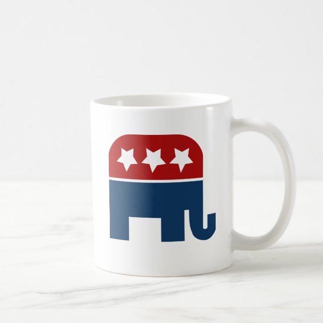 GOP elephant Logo republican design Coffee Mug (Right)