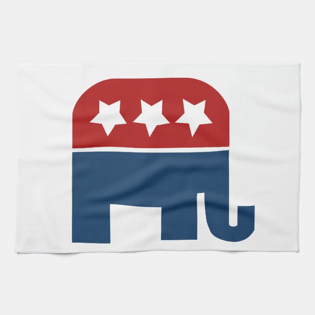 GOP elephant Logo republican design Kitchen Towel (Horizontal)