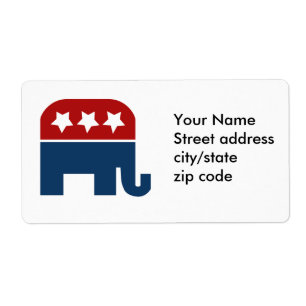 GOP elephant Logo republican design Label