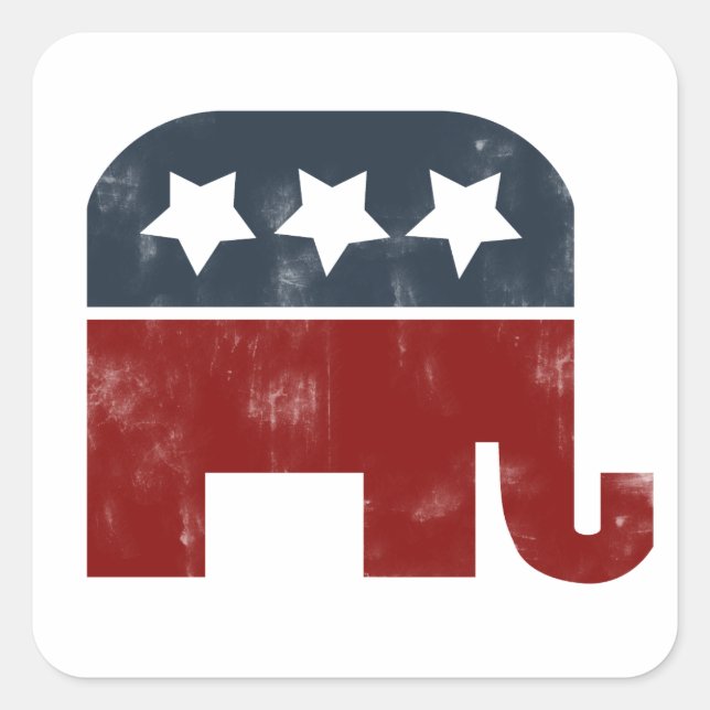 GOP elephant logo Square Sticker (Front)