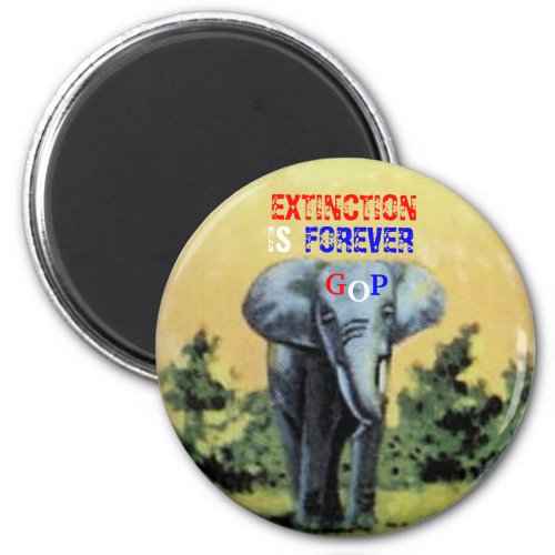 GOP Elephant Magnet