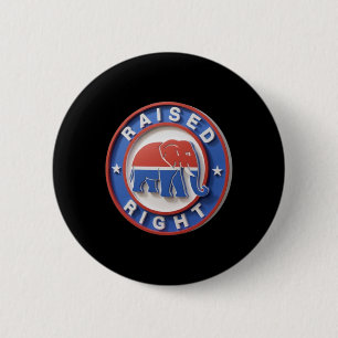 Gop Elephant Marches Proudly Raised Right Legacy Button